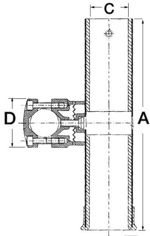 Fishing rod AISI316 for pipes 30/35 mm - foto originale Osculati Srl