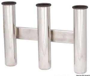 Oceansouth Wall mounting rod holder AISI 316 Nr. 3 rods - foto originale Osculati Srl
