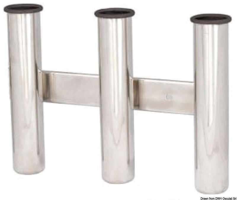Oceansouth Wall mounting rod holder AISI 316 Nr. 3 rods - foto originale Osculati Srl