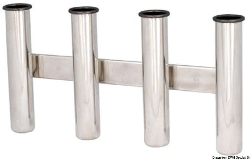 Oceansouth Wall mounting rod holder AISI 316 Nr. 4 rods - foto originale Osculati Srl