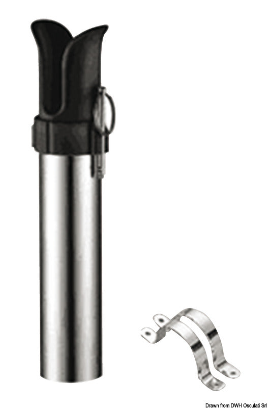 Wall mounting SS rod holder - foto originale Osculati Srl