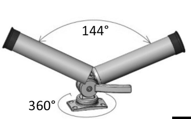 Portacanne orientabile in acciaio inox 316 per fissaggio su piano - foto originale Osculati Srl