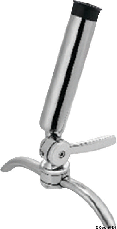 Portacanne orientabile in acciaio inox 316 per fissaggio su tubi - foto originale Osculati Srl