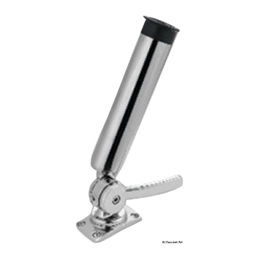 Adjustable rod holder in AISI 316 stainless steel for flat surface mounting - foto originale Osculati Srl