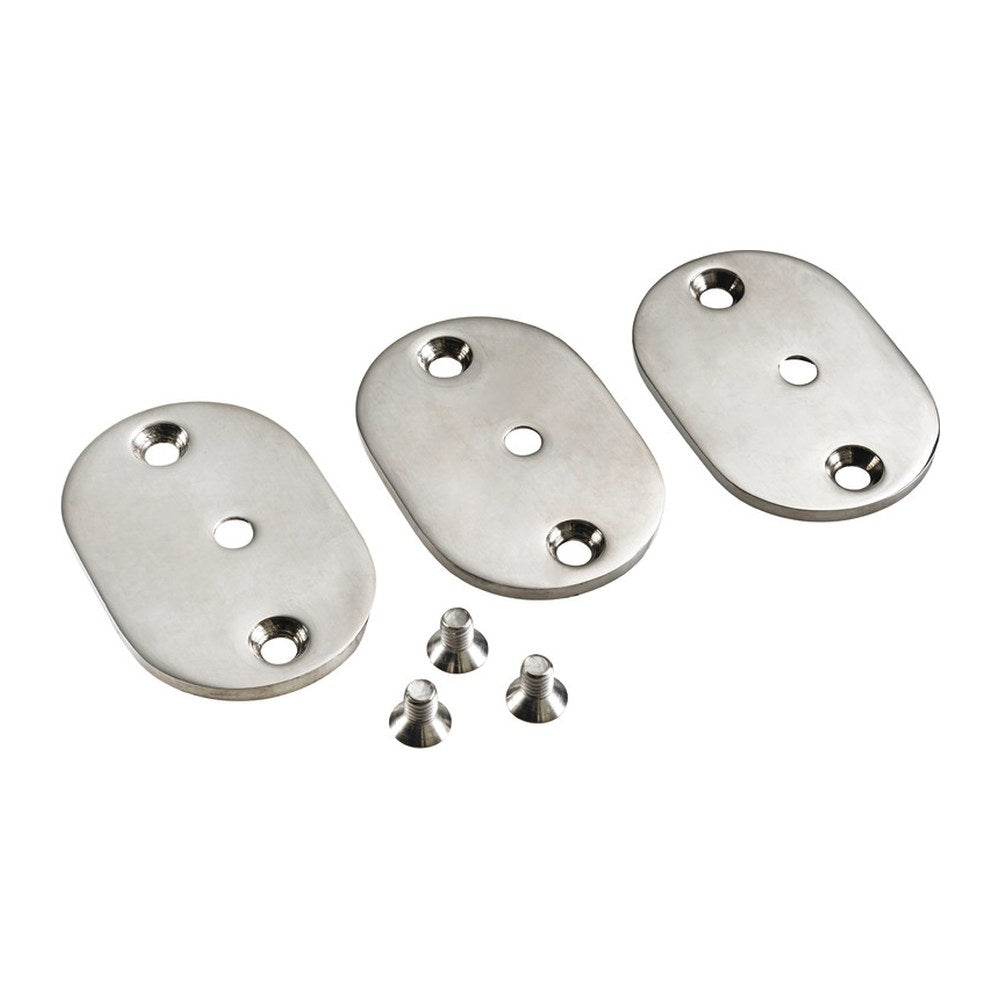 Handrail kit 3 plates + 2 screws - foto originale Osculati Srl