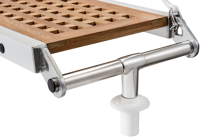 Foldable gangway teak grating 210 cm - foto originale Osculati Srl