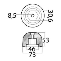 Tecnoseal Zink vervangingsanode orig. ref. 501180