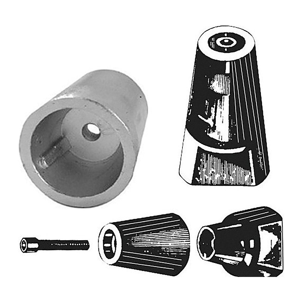 Tecnoseal Ogive shaft anode w/zinc plate 45 mm 33x2 mm - foto originale Osculati Srl
