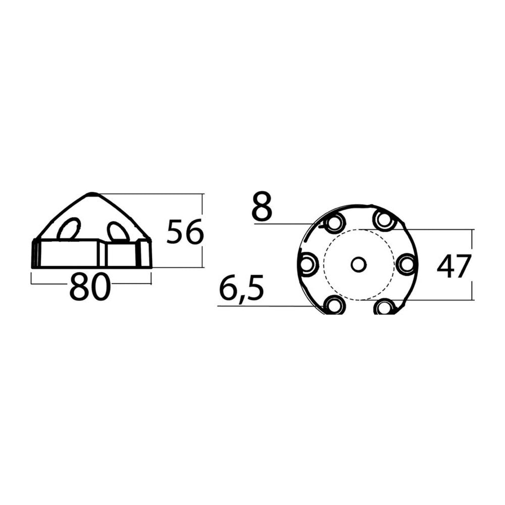 Tecnoseal Anode compatible with Max-Prop 35/45 mm - foto originale Osculati Srl