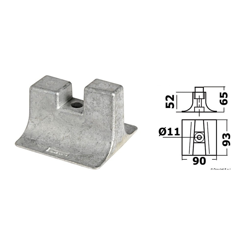 Tecnoseal Aluminium anode for Yamaha 300/350 HP - foto originale Osculati Srl