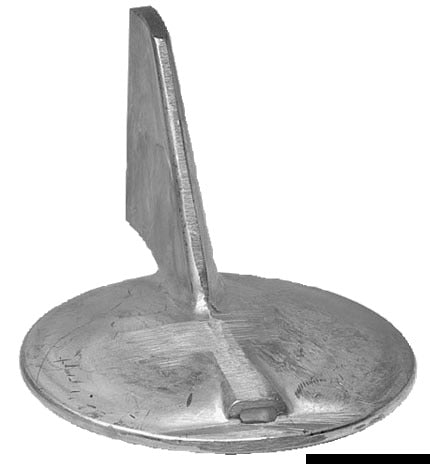 Tecnoseal Aluminium fin anode counter-rotat. left 100/220HP - foto originale Osculati Srl