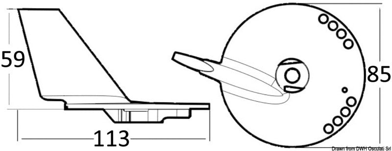 Tecnoseal Fin anode 60/70 4-stroke - foto originale Osculati Srl