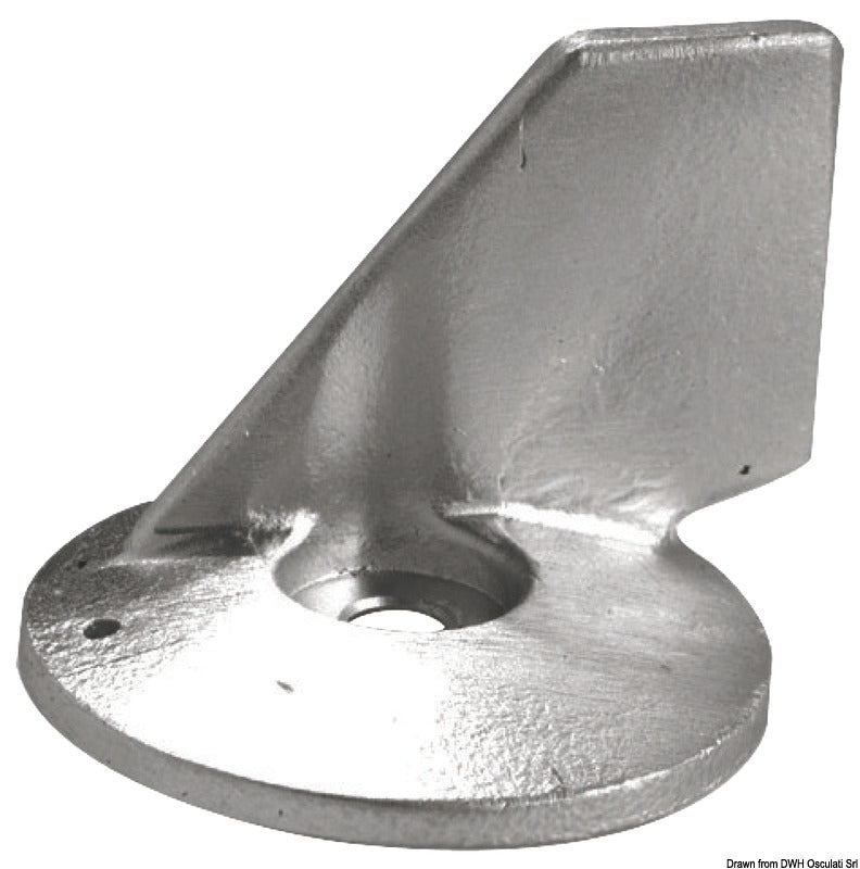 Tecnoseal Zinc fin anode 55/85 HP + 40/70 4-stroke - foto originale Osculati Srl