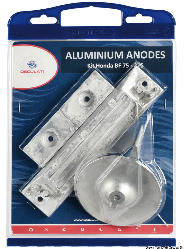 Osculati by Tecnoseal Zinc anode kit for Honda outboards 75/225 HP - foto originale Osculati Srl
