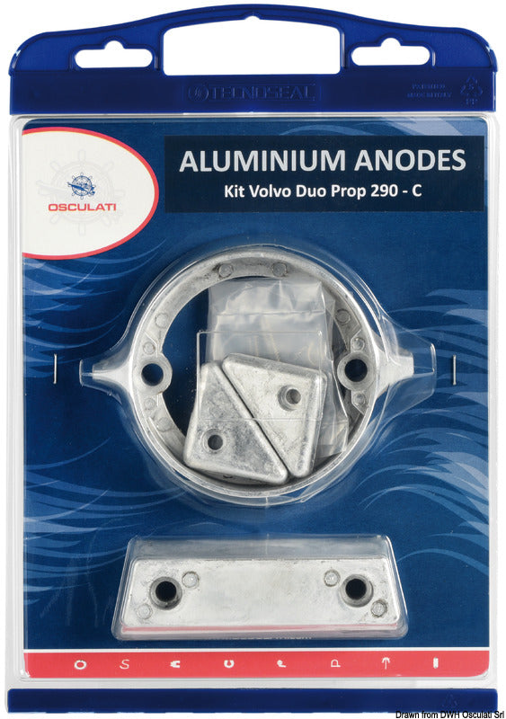 Osculati by Tecnoseal Anode kit for Volvo engines 290 DP zinc - foto originale Osculati Srl
