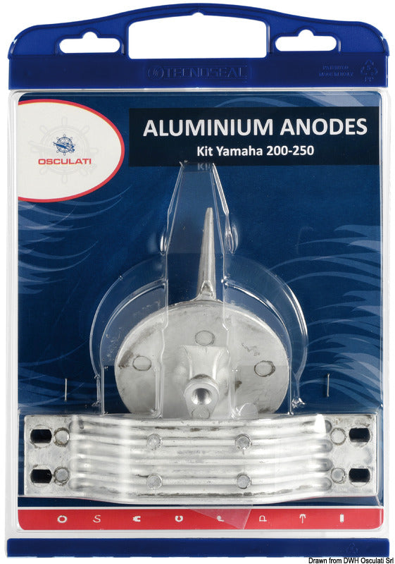 Osculati by Tecnoseal Anode kit for Yamaha outboards 200/250 aluminium - foto originale Osculati Srl
