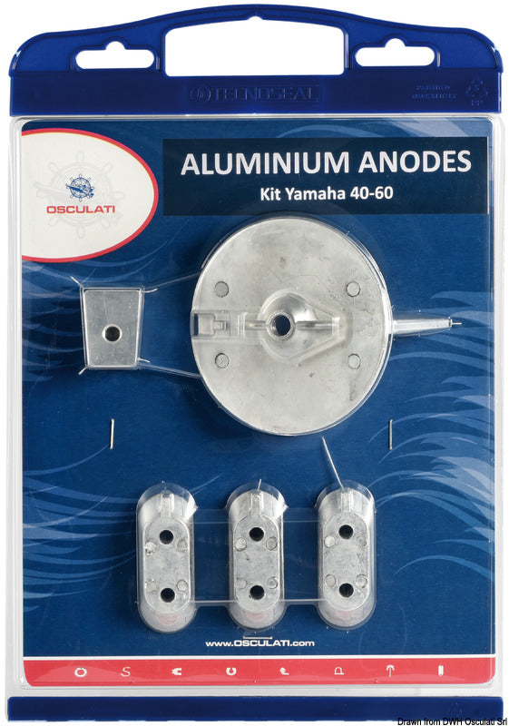Osculati by Tecnoseal Anode kit Yamaha 4-stroke outboards 40/60 zinc - foto originale Osculati Srl