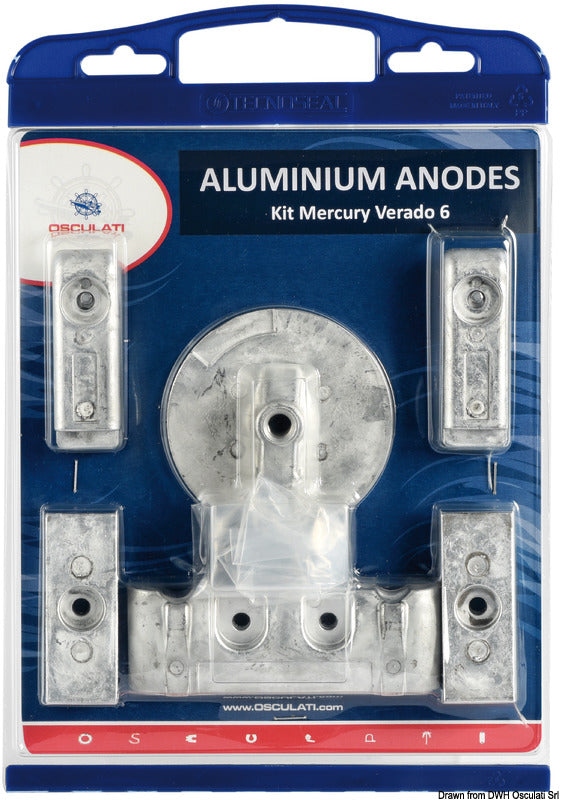 Osculati by Tecnoseal Anode kit for Verado 6 8-pcs. aluminium - foto originale Osculati Srl