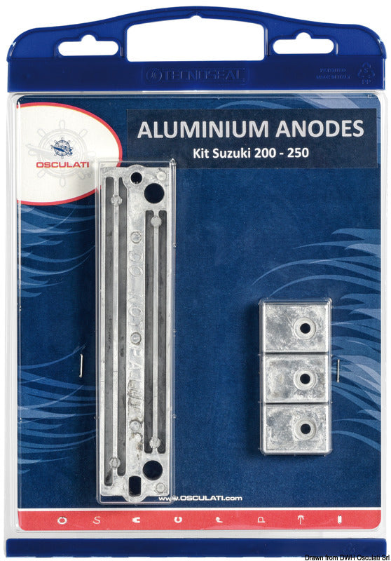 Osculati by Tecnoseal Anode kit Suzuki 200/250 HP aluminium - foto originale Osculati Srl