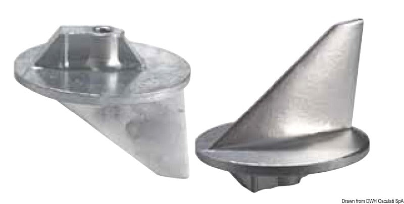 Tecnoseal Short finn anode for Mercury 40-225 HP magnesium - foto originale Osculati Srl