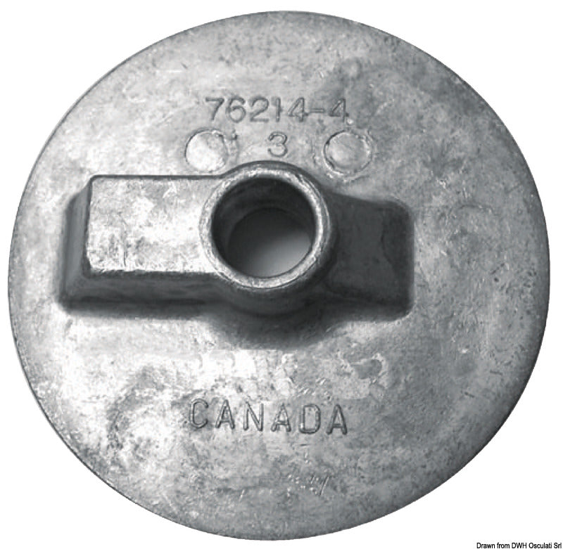 Tecnoseal Flat fin zinc anode for Bravo - foto originale Osculati Srl