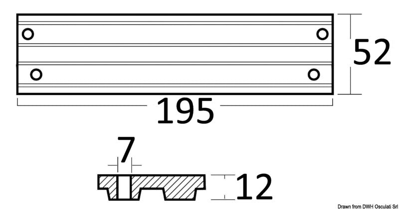 Tecnoseal Magnes anode engine rods Mercury/Mariner 30/200 HP - foto originale Osculati Srl
