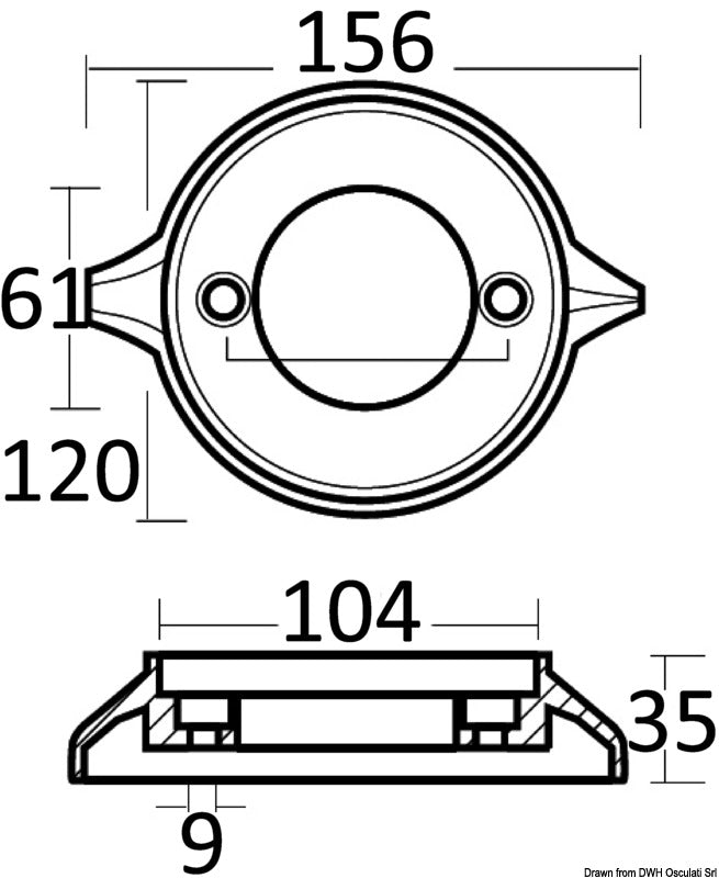 Tecnoseal Zinc collar anode Volvo 280/290 - foto originale Osculati Srl
