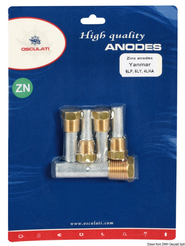 Osculati by Tecnoseal Yanmar kit zinc anoden for onboards 6LP/6LY/4LH - foto originale Osculati Srl