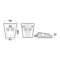 Tecnoseal Ánodo de pata de aluminio Volvo SX/DPS
