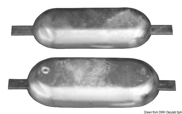 Tecnoseal Magnesium anode to be welded 320 x 147 mm 2.5 kg - foto originale Osculati Srl