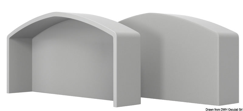 Tessilmare QBE 65 end cap grey RAL 7047 - foto originale Osculati Srl