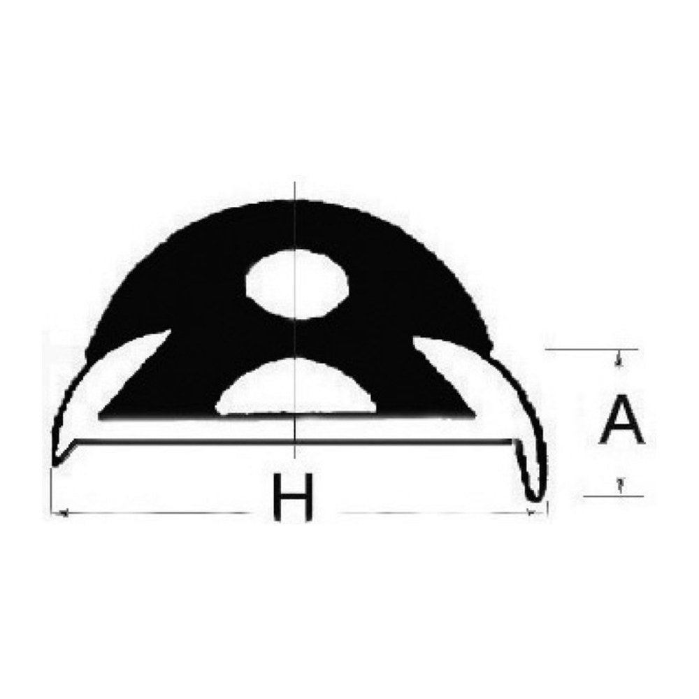 Tessilmare Oversize black PVC insert (pack of 24) - foto originale Osculati Srl