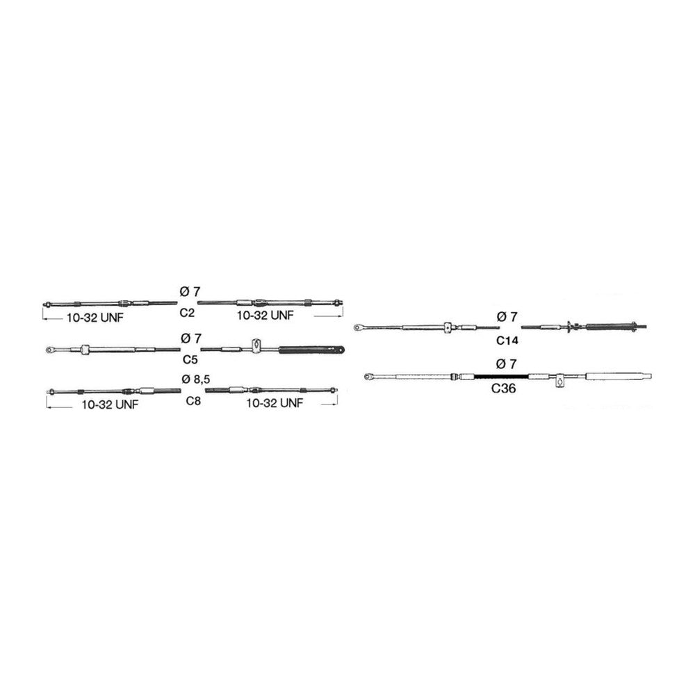 Ultraflex Engine control cable C8 32' - foto originale Osculati Srl
