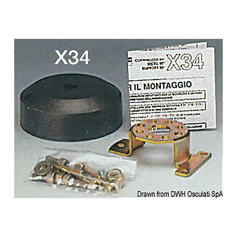 Ultraflex Hub cover 90° for T71 - foto originale Osculati Srl