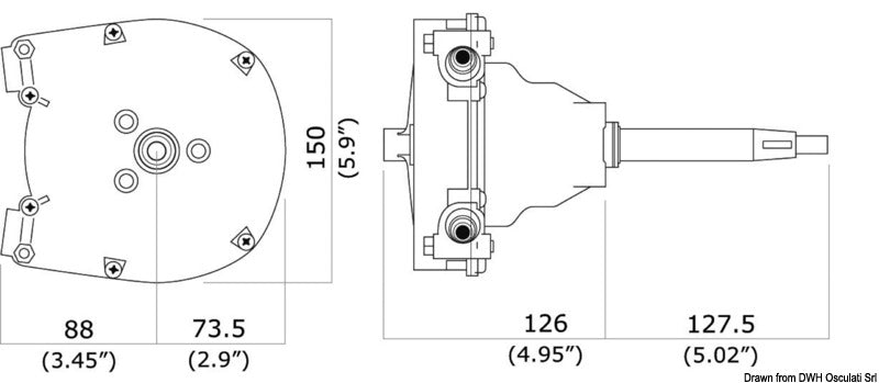 Ultraflex Single rotary steering system T91 - foto originale Osculati Srl