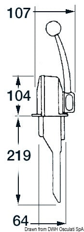 Ultraflex UFLEX single lever control, single engine - foto originale Osculati Srl