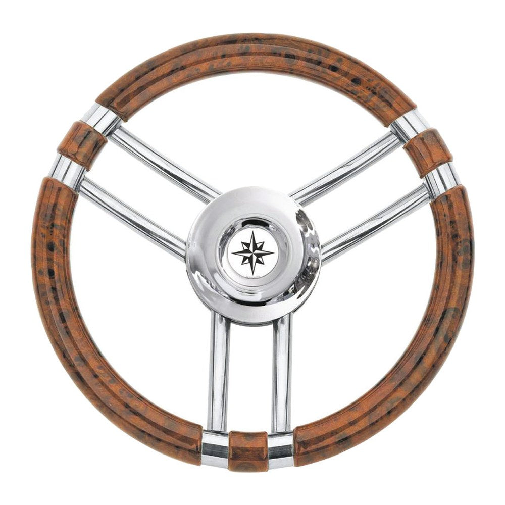 C root coated steering wheel laquered/SS 350 mm - foto originale Osculati Srl