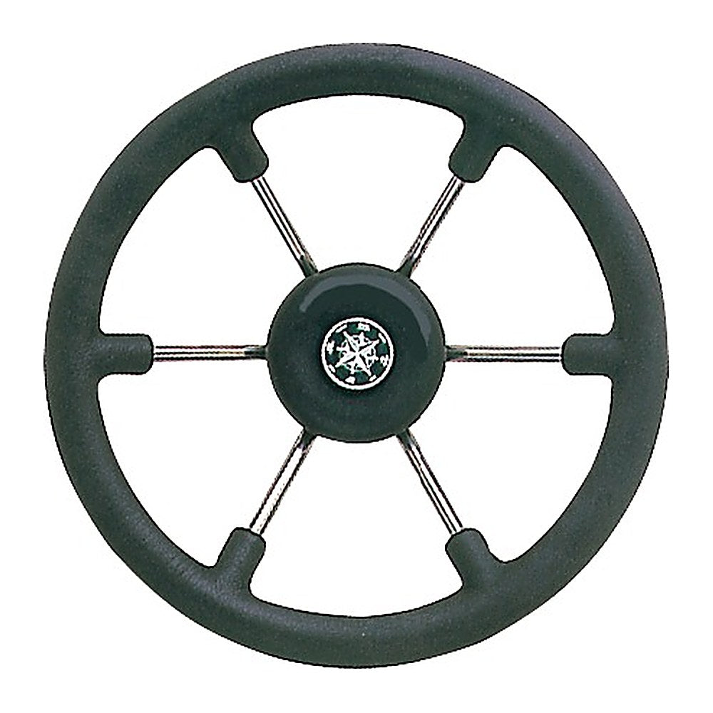 SS steering wheel black 340 mm - foto originale Osculati Srl