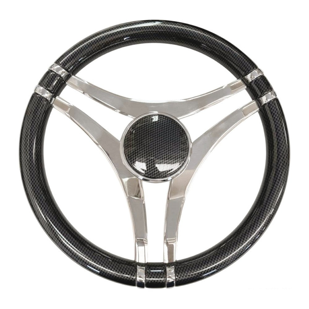 IMPACT carbon steering wheel SS spokes Ø 350 mm - foto originale Osculati Srl