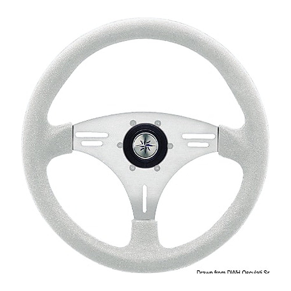 MANTA steering wheel white/silver 355 mm - foto originale Osculati Srl