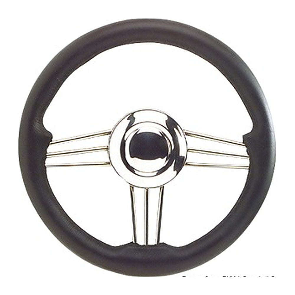 SS+polyurethane steering wheel black 350 mm - foto originale Osculati Srl