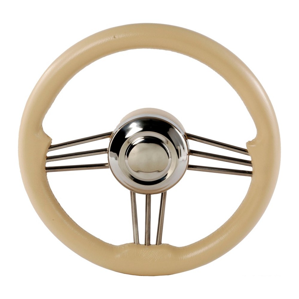SS+polyurethane steering wheel cream 350 mm - foto originale Osculati Srl