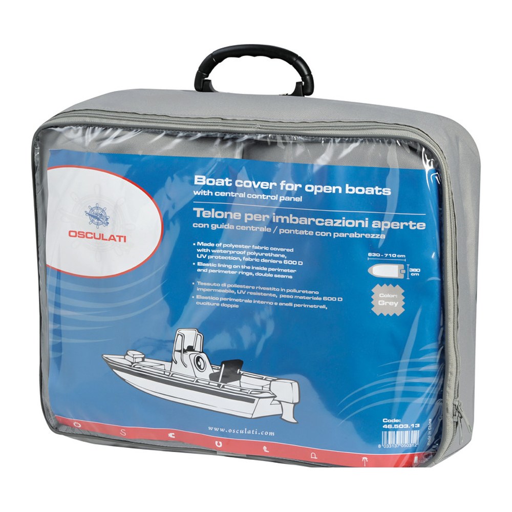 Tarpaulin universal 630/710 x 260 cm grey 300D - foto originale Osculati Srl