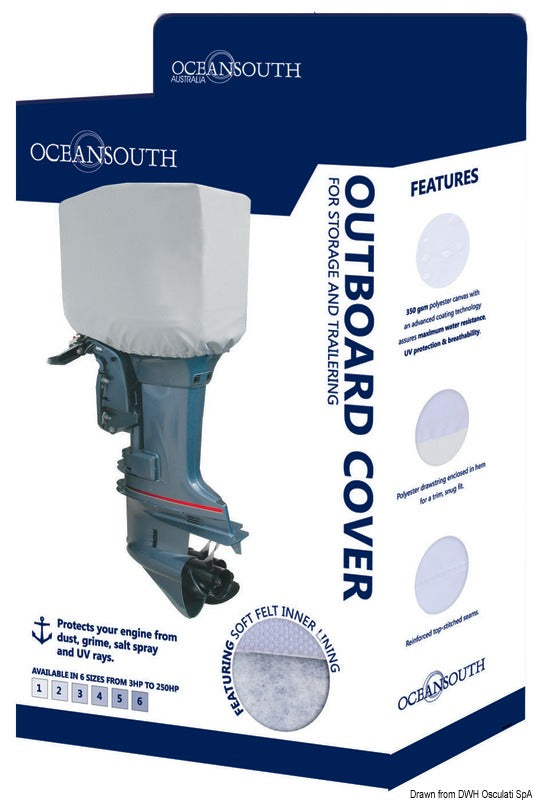 Oceansouth grey cover 60-100HP 2/4-stroke outboard - foto originale Osculati Srl