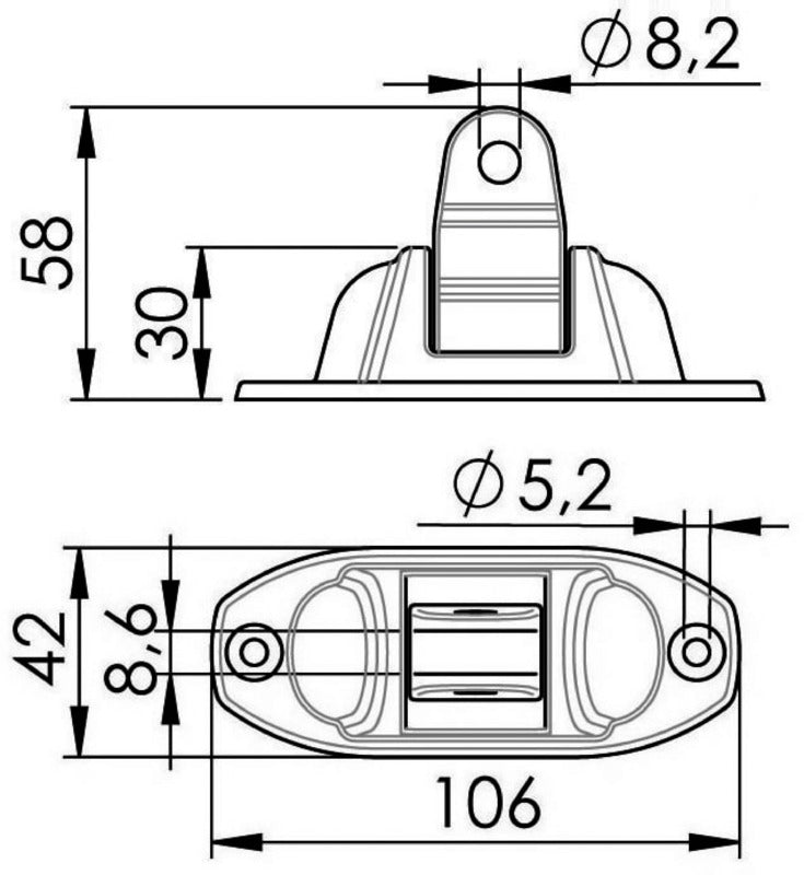 180° articulated joint for bimini tops - foto originale Osculati Srl