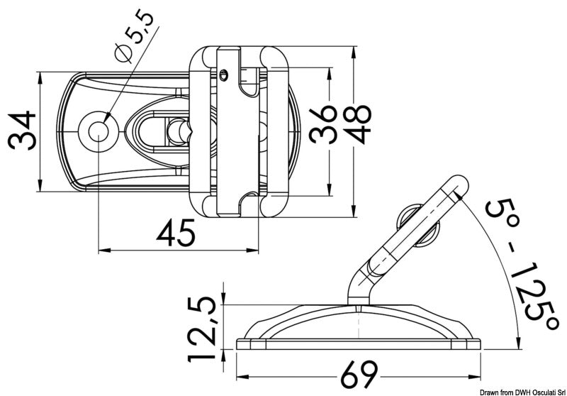Clasp/buckle for tapes max 30 mm - foto originale Osculati Srl