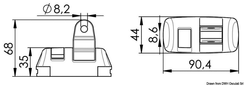 High-resistance traveller AISI316 180° articulated - foto originale Osculati Srl