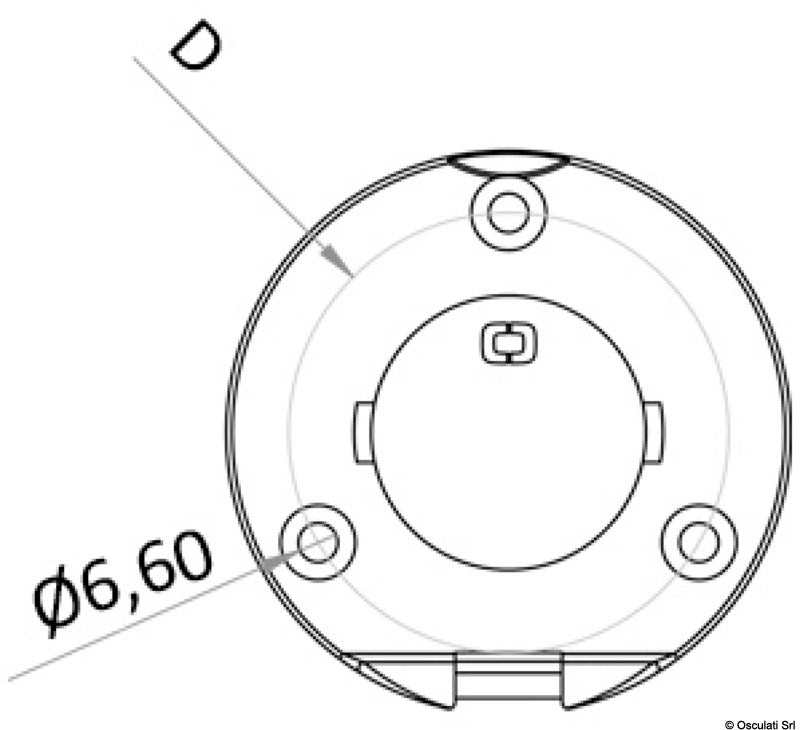6°-angled recessed bush 150 mm - foto originale Osculati Srl