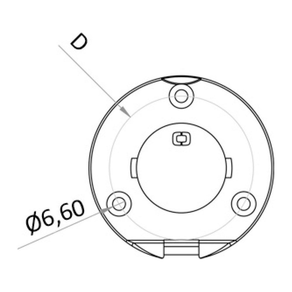 6°-angled recessed bush 141.5 mm - foto originale Osculati Srl