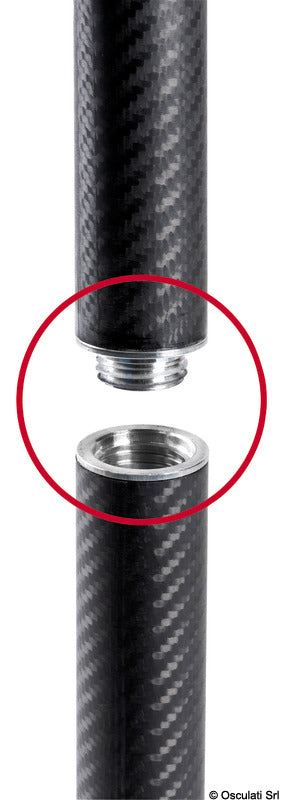 Removable carbon pole f.bimini top 90/181 cm - foto originale Osculati Srl
